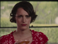 Fleabag toasting the audience