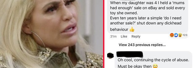 A woman looks confused, a mom brags about selling her child's belongings