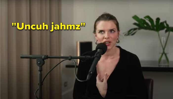 Julia oddly pronouncing the film Uncut Gems as Uncuh jahmz