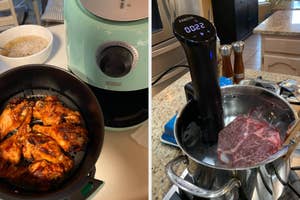 an air fryer and a sous vide