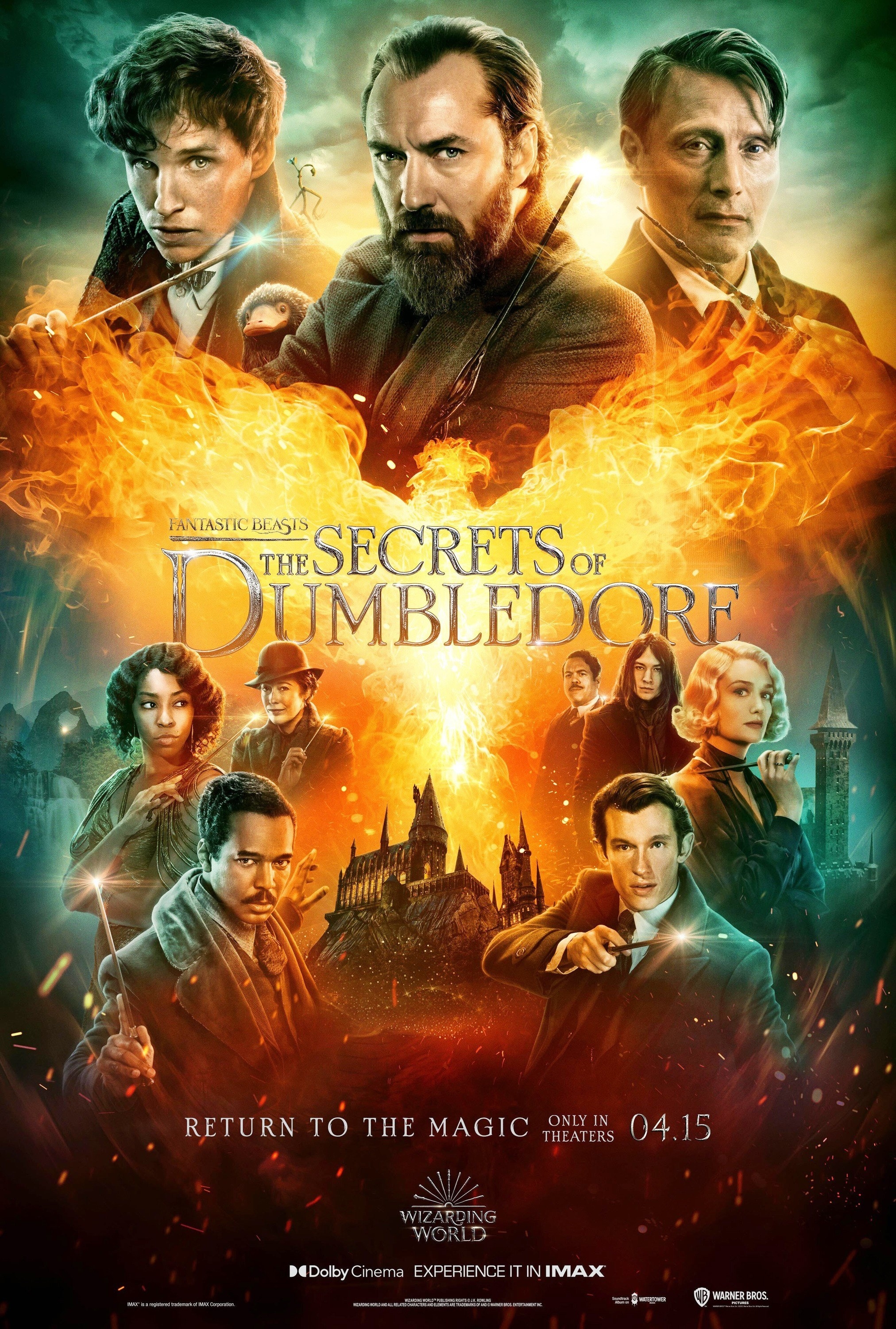 The US poster for Fantastic Beasts: The Secrets of Dumbledore