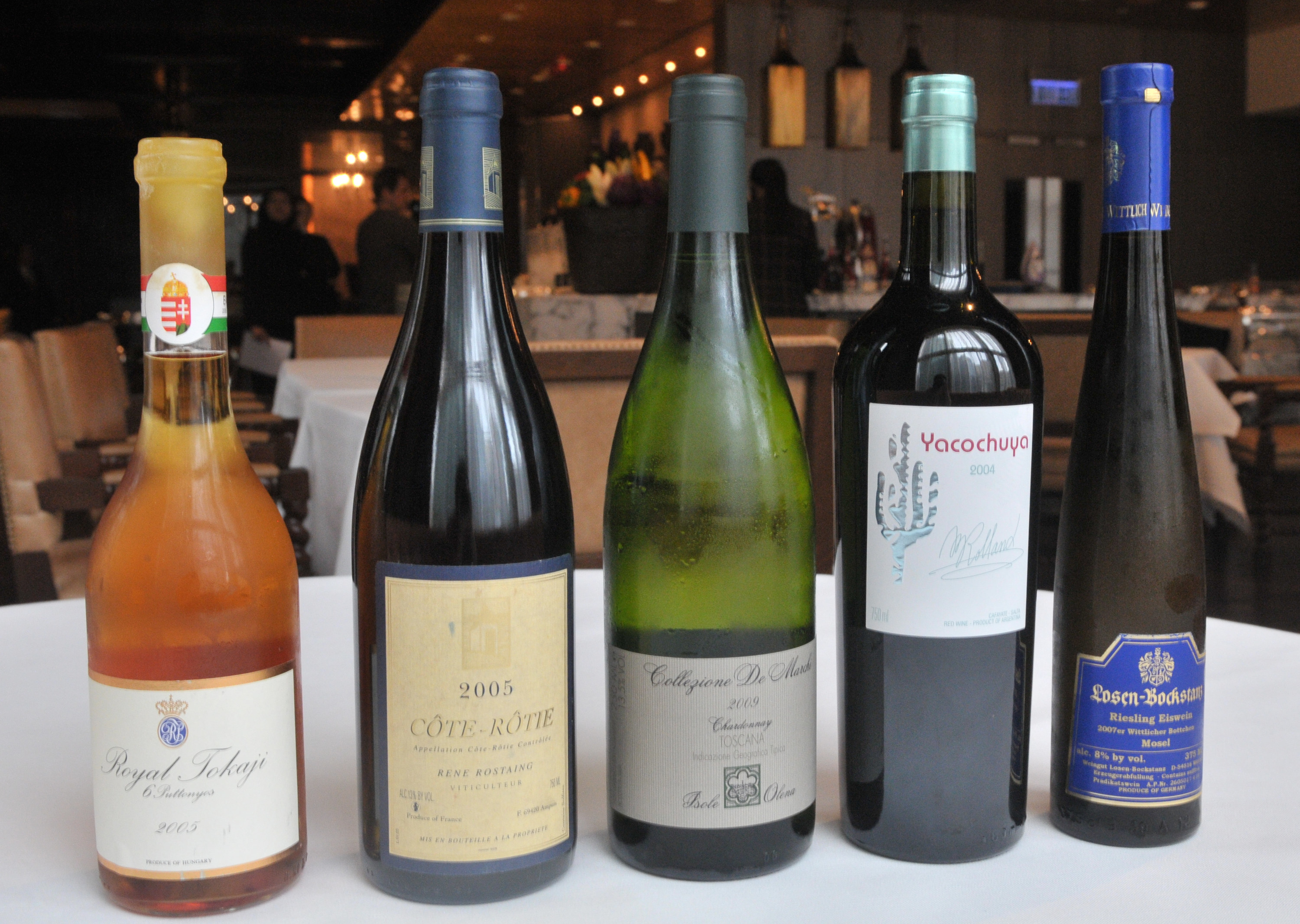 An assortment of Hungarian wines