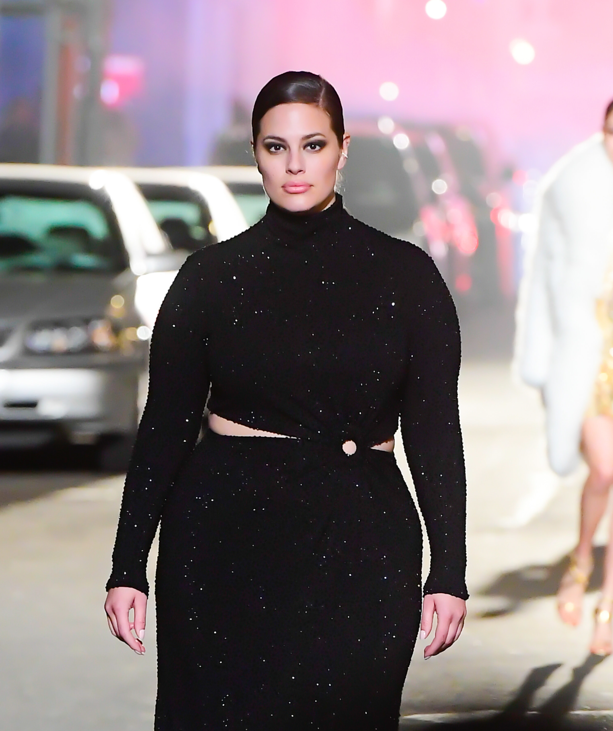 Ashley Graham walks for the Michael Kors Fashion Show in April 2021