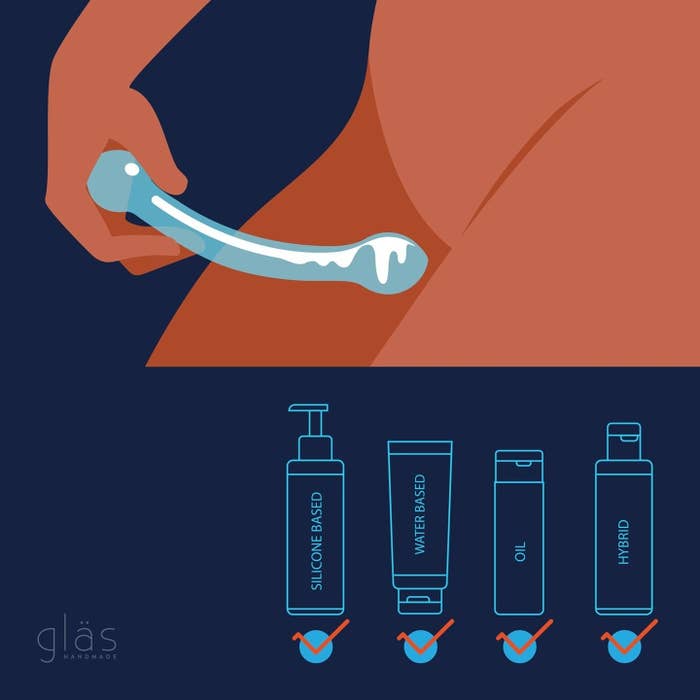 Chart of lubricants compatible with glass toys