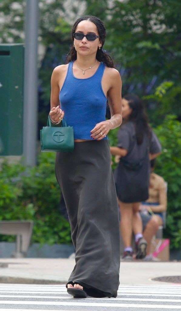 zoe kravitz blue dress Zo Kravitz Looks Like Sheer Perfection on the 2026 Met Gala Red Carpet