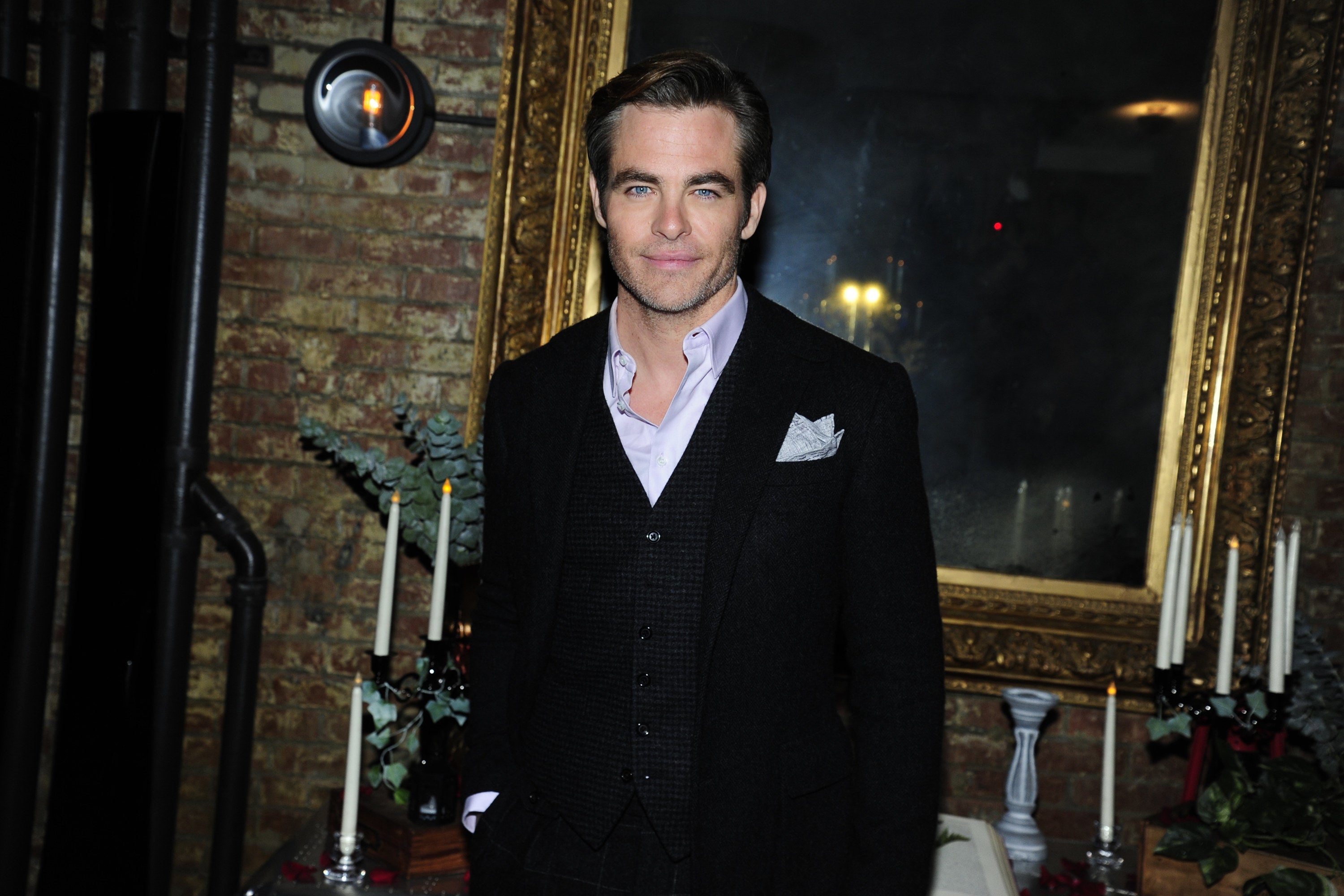 A closeup of Chris at an event