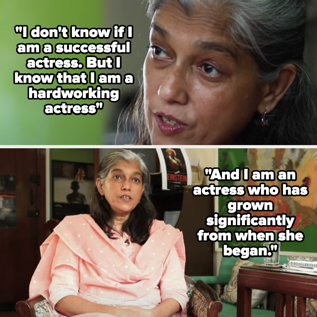 Ratna sitting in a chair for an interview saying, &quot;I don&#x27;t know if I am a successful actress, but I know that I am a hardworking actress&quot;