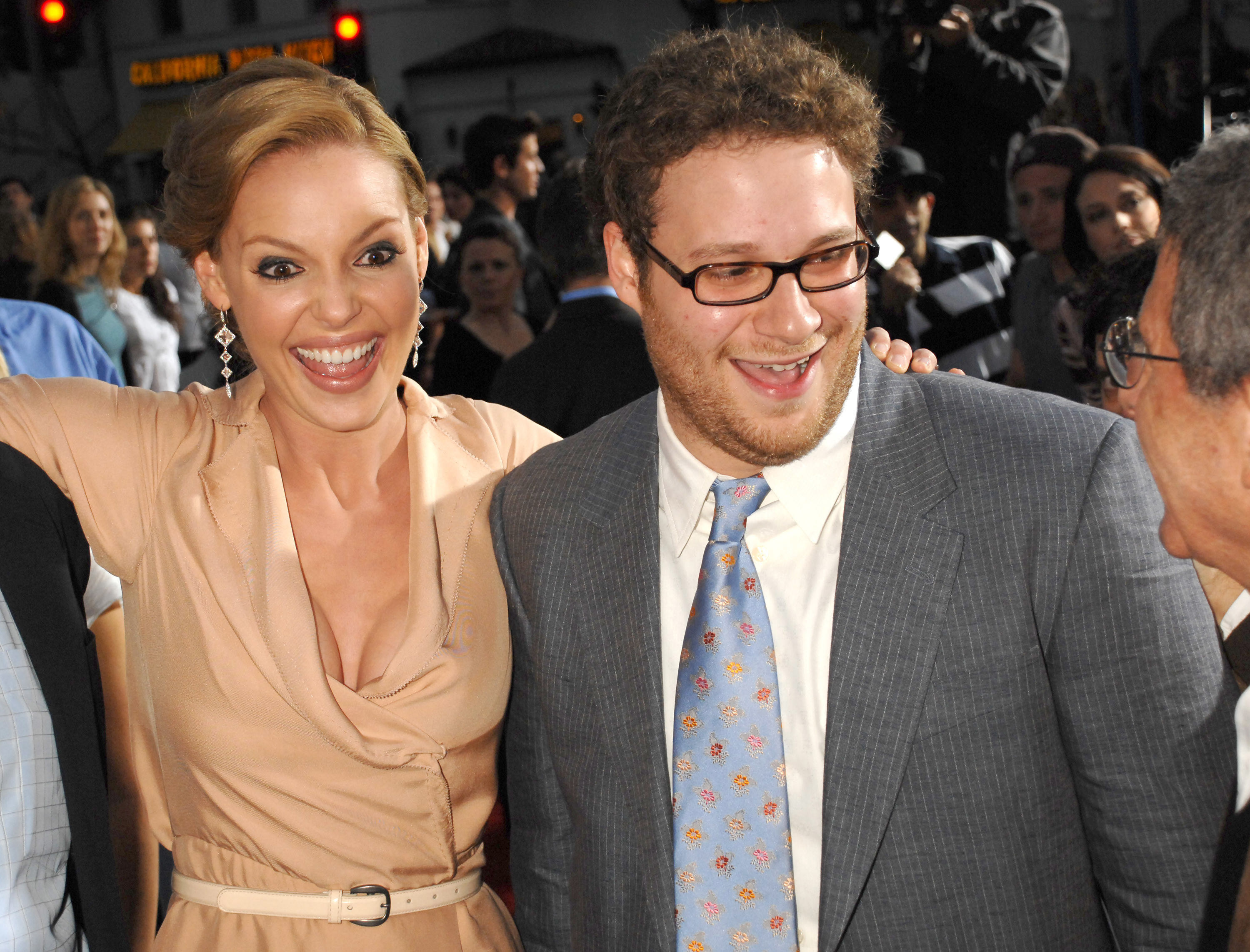 Katherine Heigl and Seth Rogen at the premier of the movie
