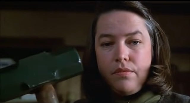 Annie holding a sledgehammer in &quot;Misery&quot;