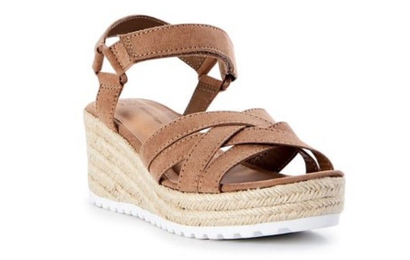Taupe demi wedge sandals