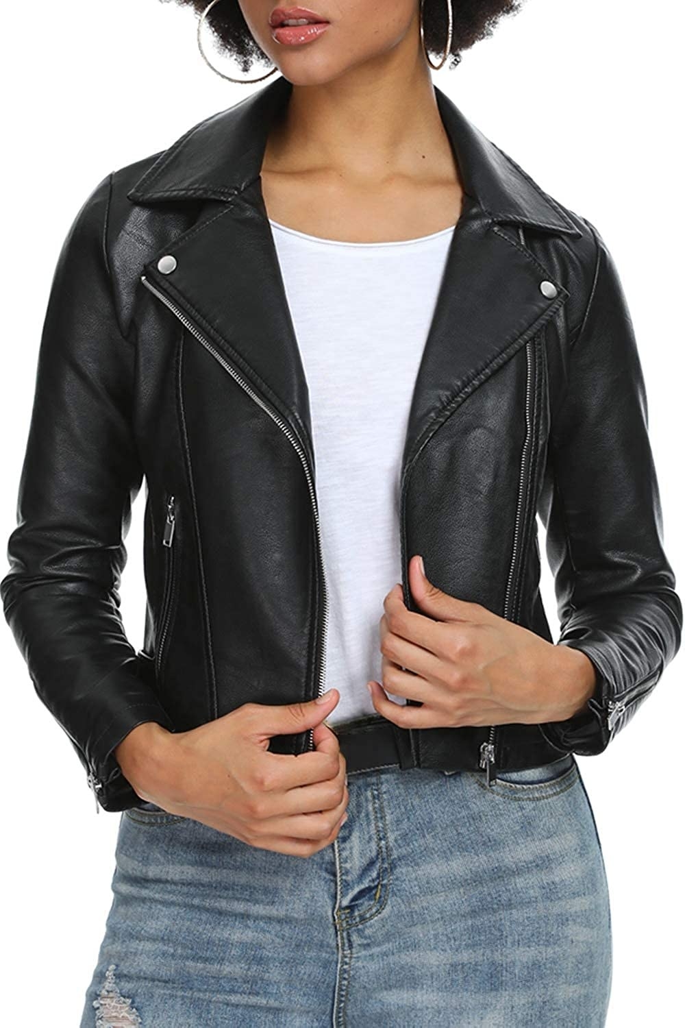 タグ付き【アメリ】ROUND SHORT FAKE LEATHER JACKET | www.jarussi.com.br