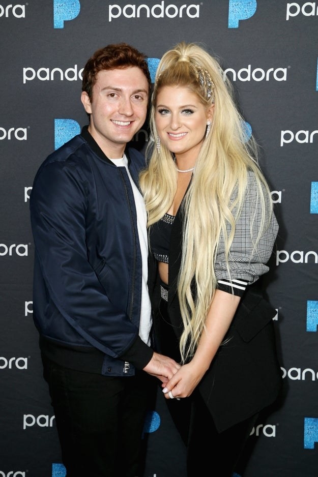 Daryl Sabara and Meghan Trainor arrive at the Pandora Presents: Pop Coast Hits Featuring Meghan Trainor, Bebe Rexha, Why Don&#x27;t We, And Madison Beer in  September 2018