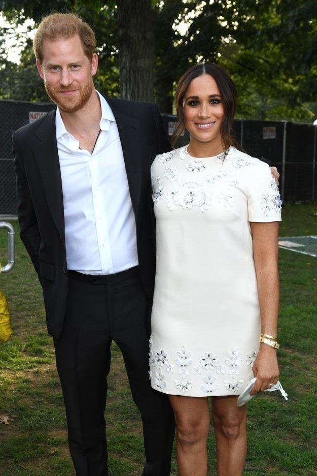 Prince Harry and Meghan Markle, Duchess of Sussex, are photographed at Global Citizen Live, New York on September 25, 2021