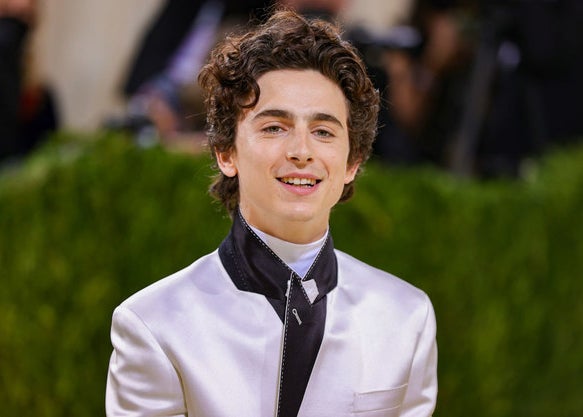 Timothée Chalamet arrives at the Met Gala 