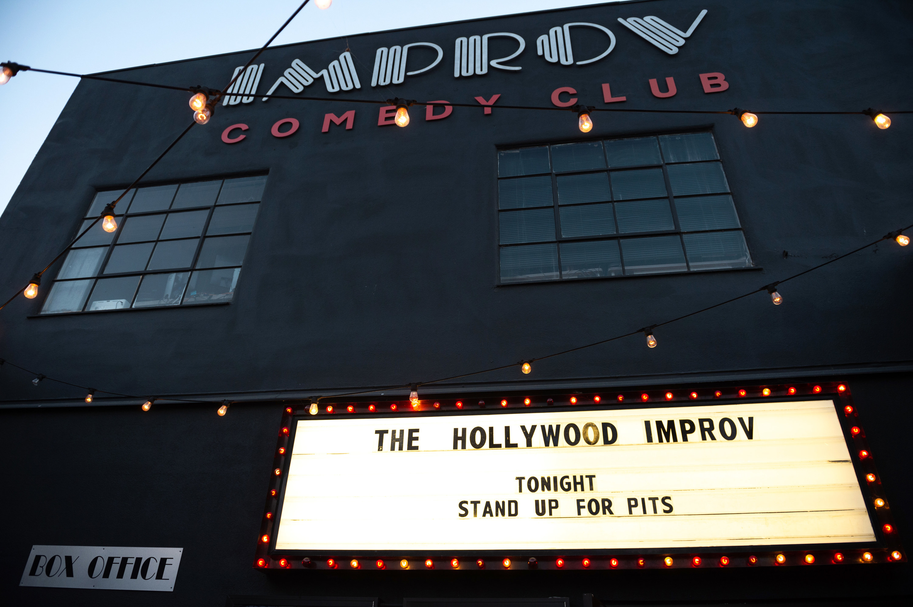 Exterior of the Hollywood Improv comedy club.