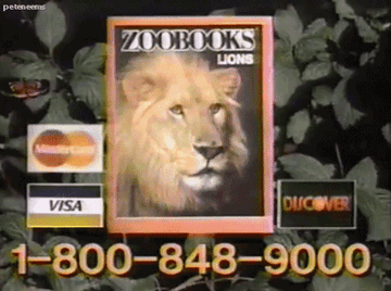 Zoobook covers showing panda, wolf, duck, monkey, lion, donkey, ostrich, and zebra