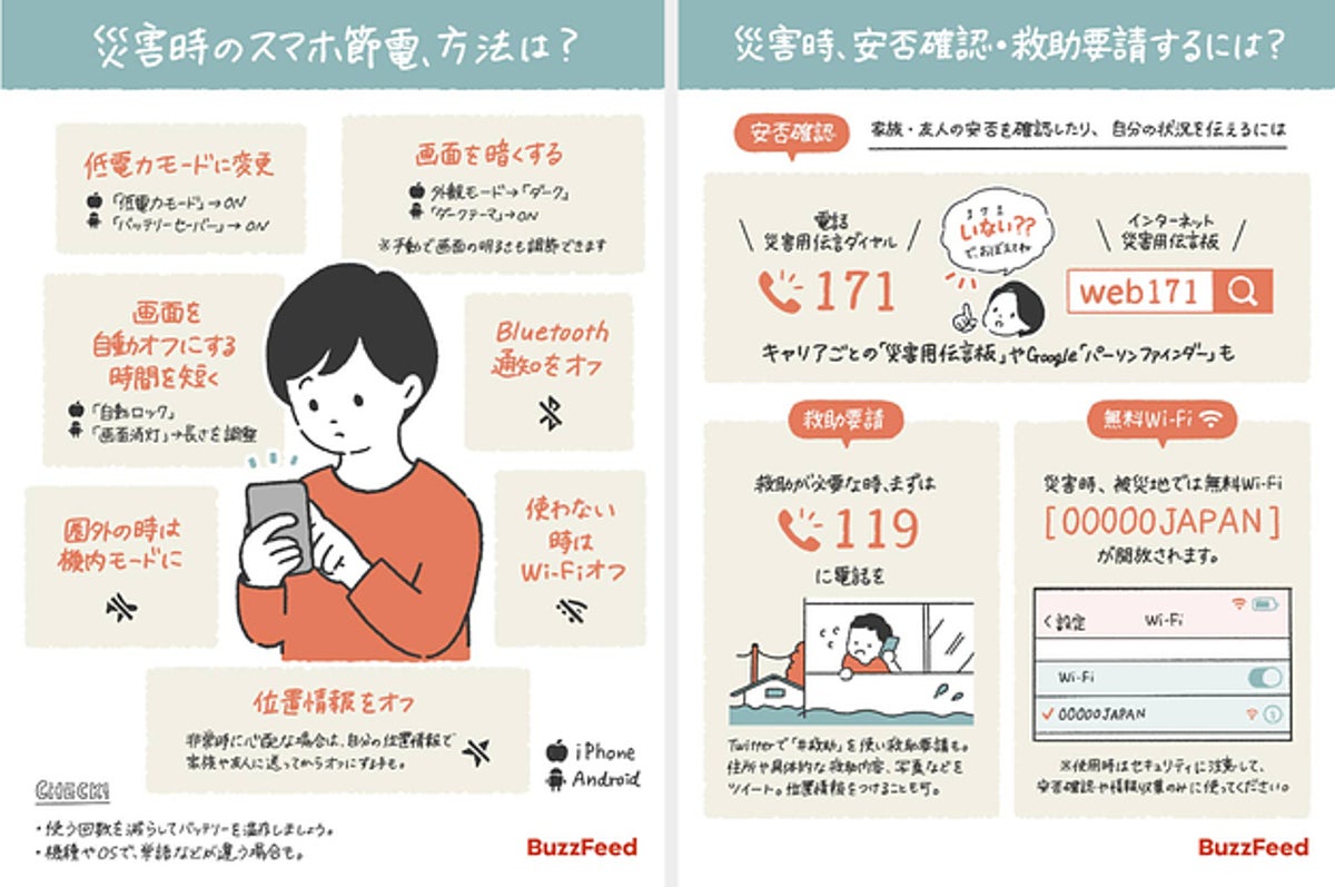 東北で震度6強 東京など0万世帯で大規模停電 スマホ節電の方法は イラストにまとめました