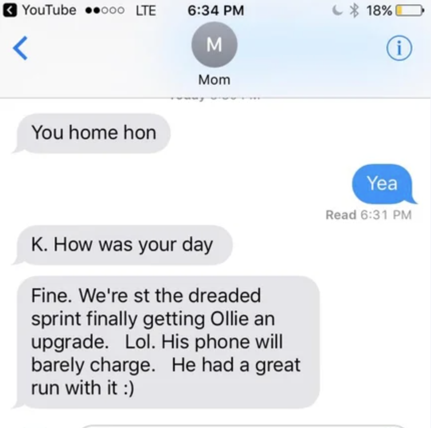 mom responding to herself