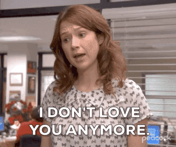 ellie kemper saying &quot;I don&#x27;t love you anymore&quot;