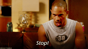 Coach saying, &quot;Stop!&quot; on &quot;New Girl&quot;