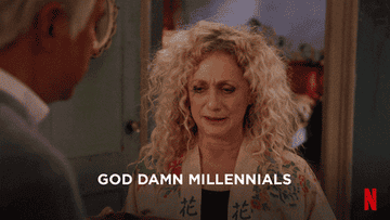 Lillian on &quot;Unbreakable Kimmy Schmidt&quot; saying, &quot;Goddamn millennials&quot;