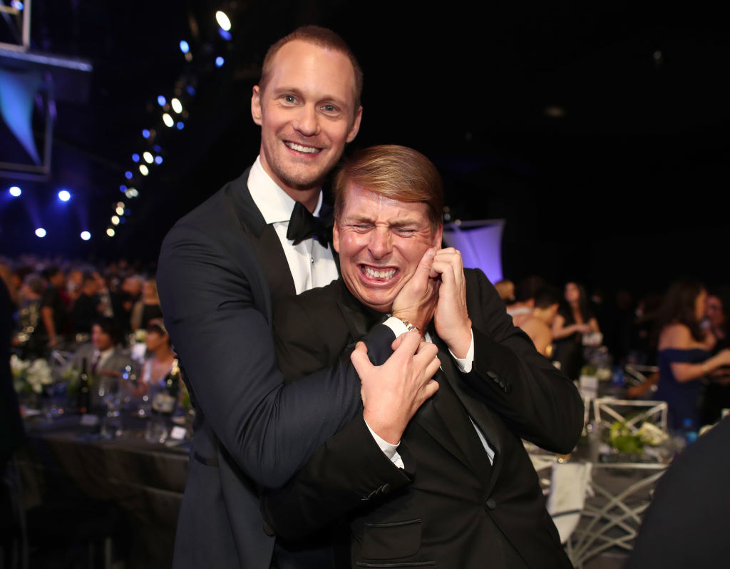 Alexander Skarsgard and Jack McBrayer attend the 24th Annual Screen Actors Guild Awards