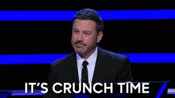 Jimmy Kimmel saying &quot;it&#x27;s crunch time&quot;