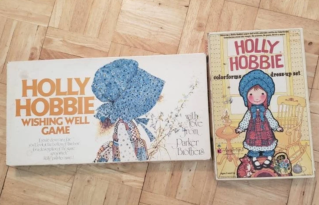 Holly Hobbie game and colorforms