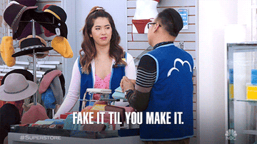 Cheyenne saying &quot;Fake it til you make it&quot; to Mateo on Superstore