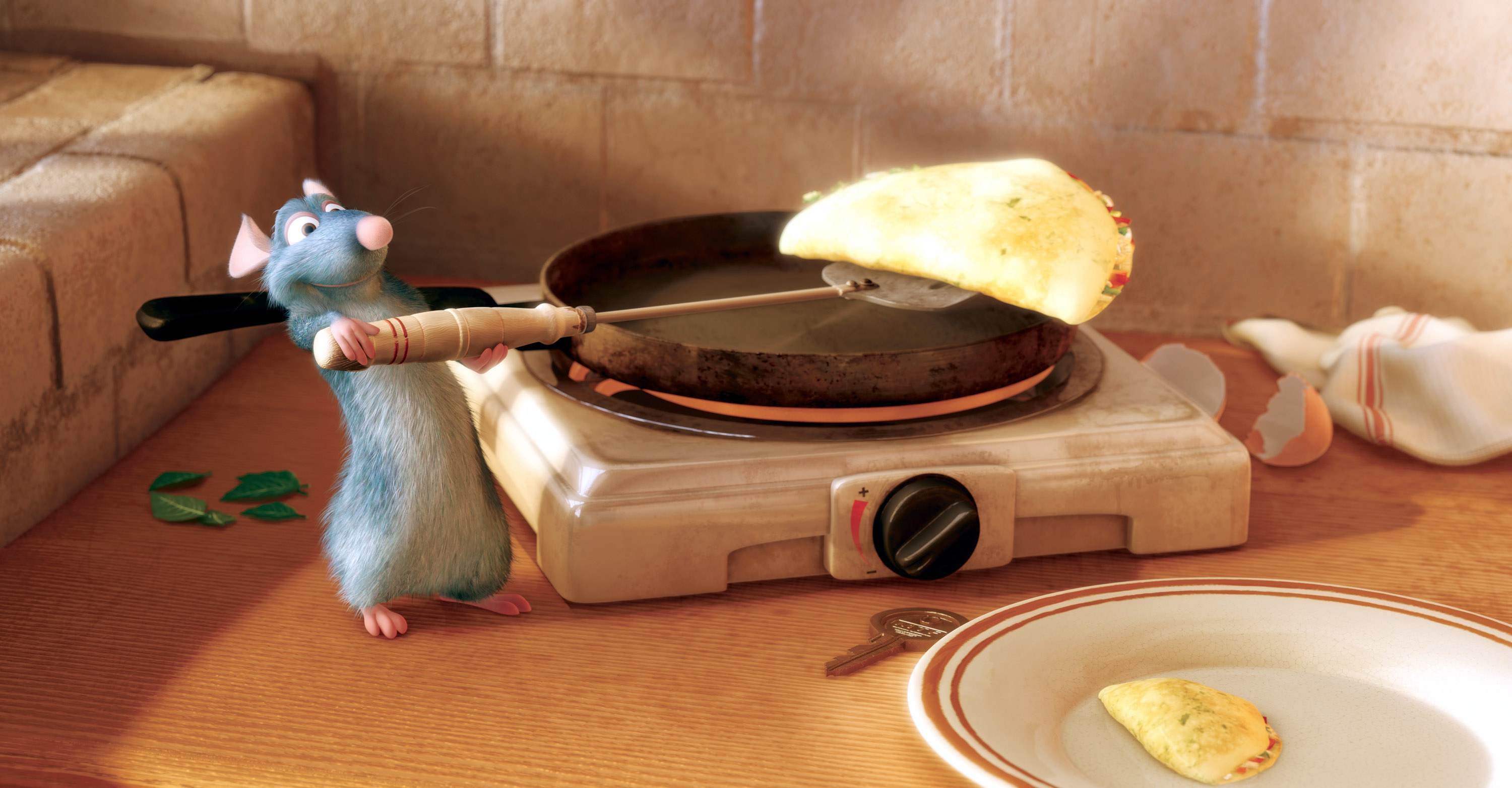 the rat making an omelette