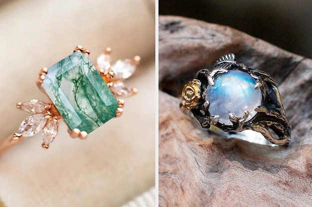 24 Romantic Engagement Rings If You're Everything But Traditional