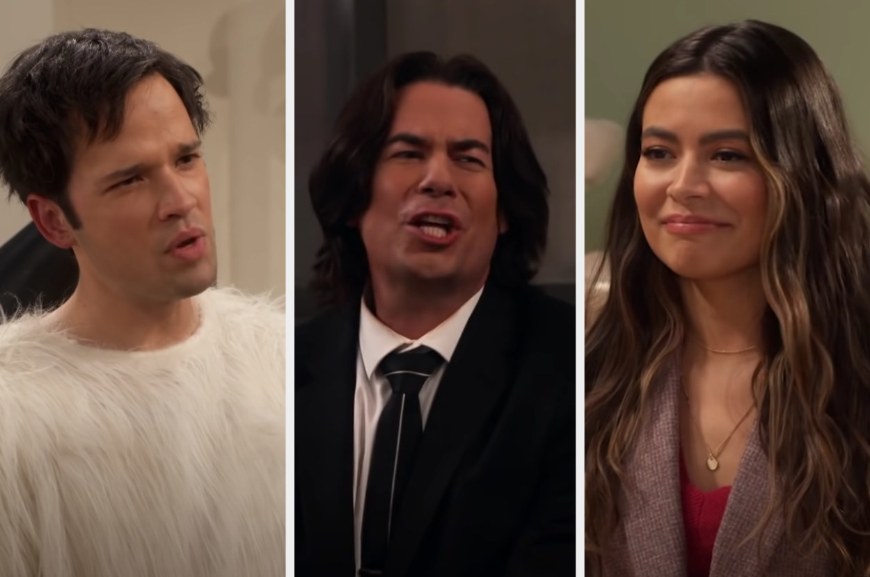 Nathan Kress as Freddie, Jerry Trainor as Spencer, and Miranda Cosgrove as Carly appear in the &quot;iCarly&quot; reboot trailer