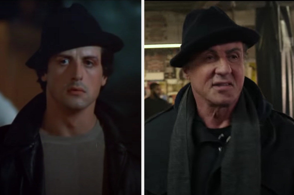 Sylvester Stallone wears a black hat as he plays Rocky Balboa in &quot;Rocky&quot; and &quot;Creed&quot;
