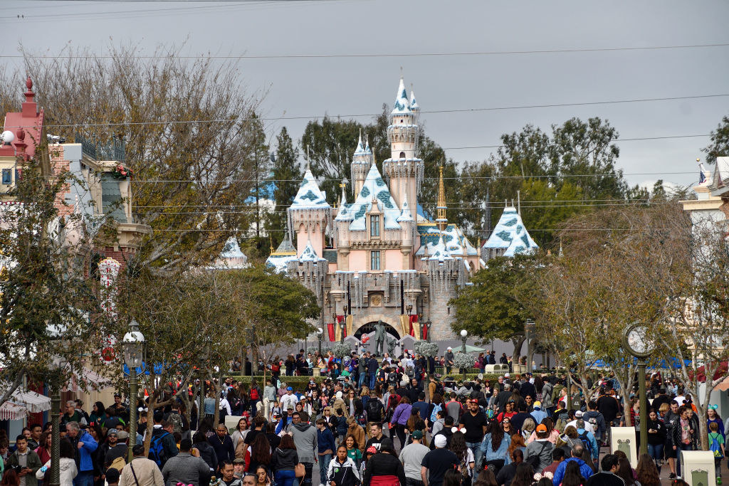 Disneyland with a huge crowd