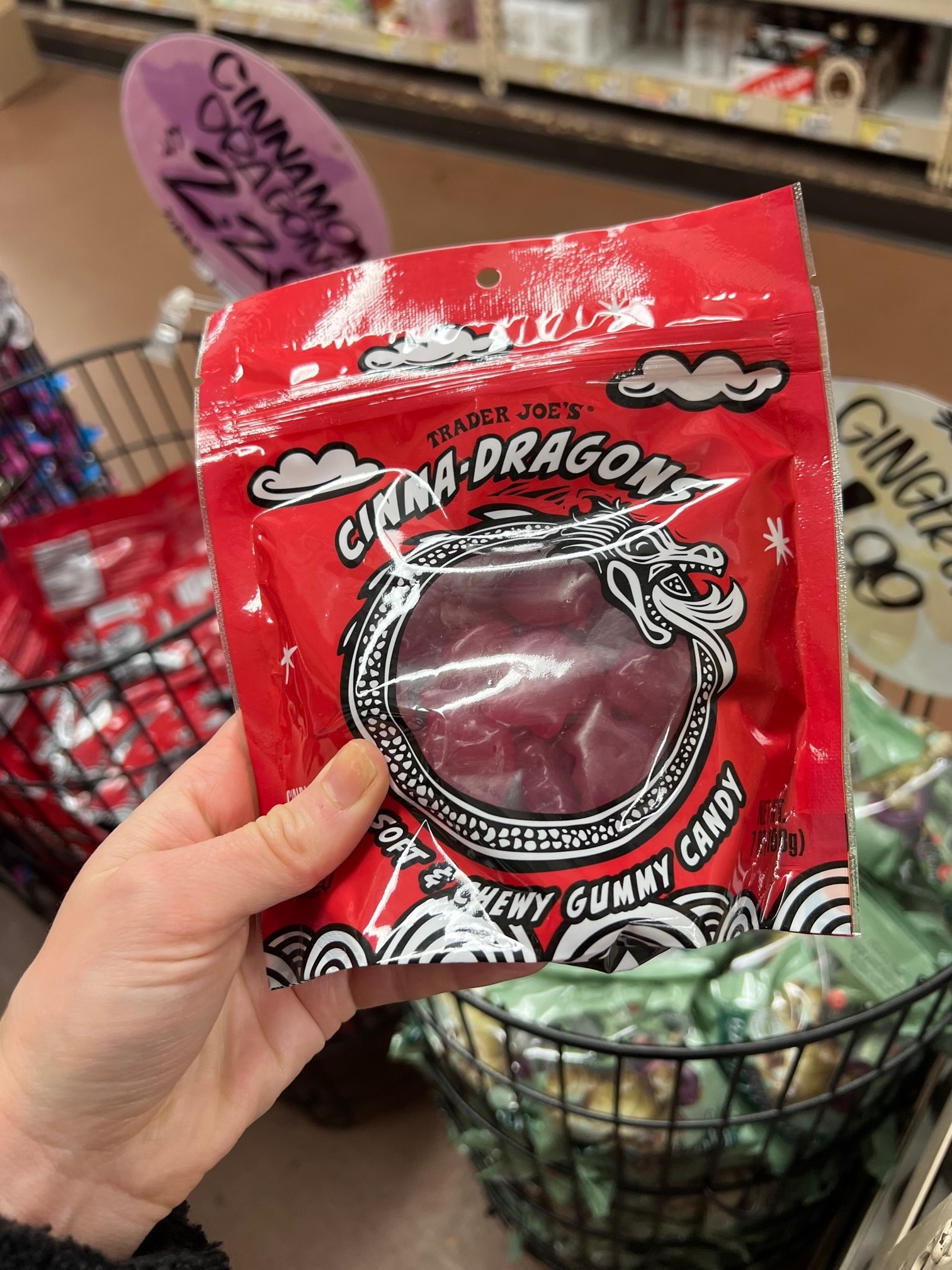 A bag of China Dragons gummy candy