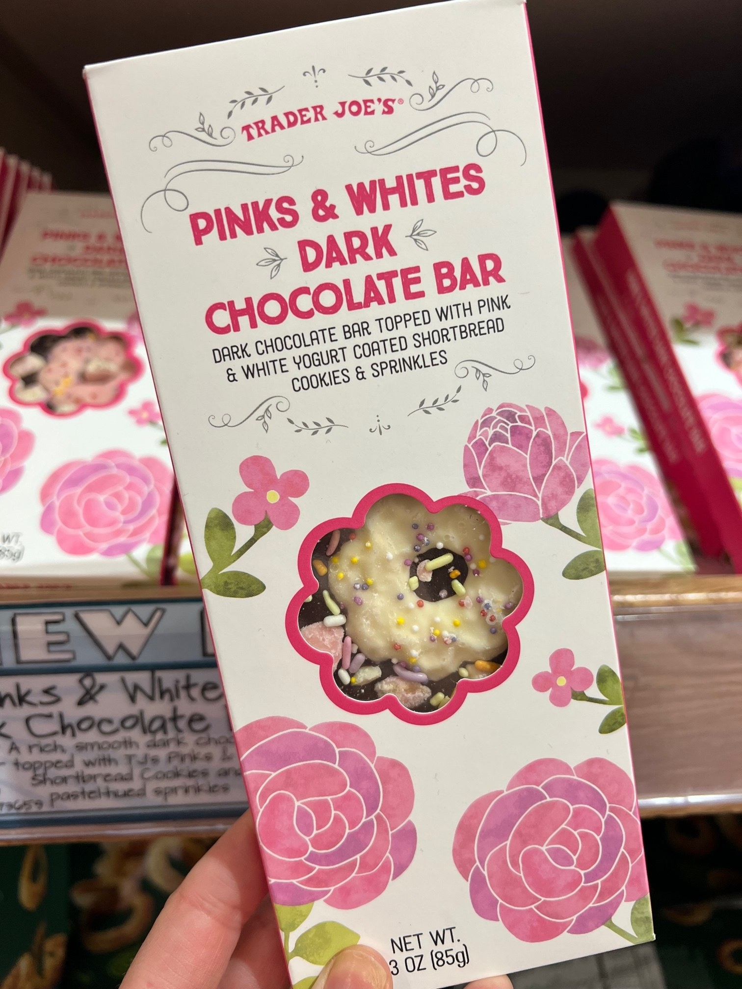 A Pinks &amp; Whites Dark Chocolate Bar