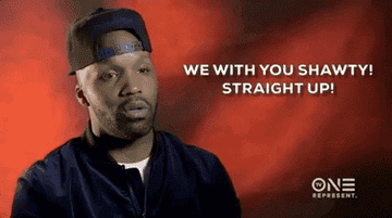 A man says Straight up