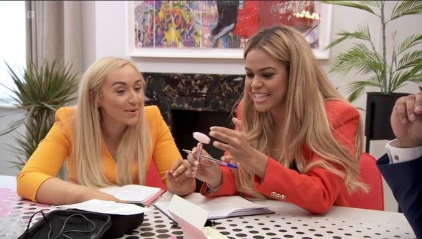 Stephanie and Kathryn from The Apprentice are excitedly trying out new products