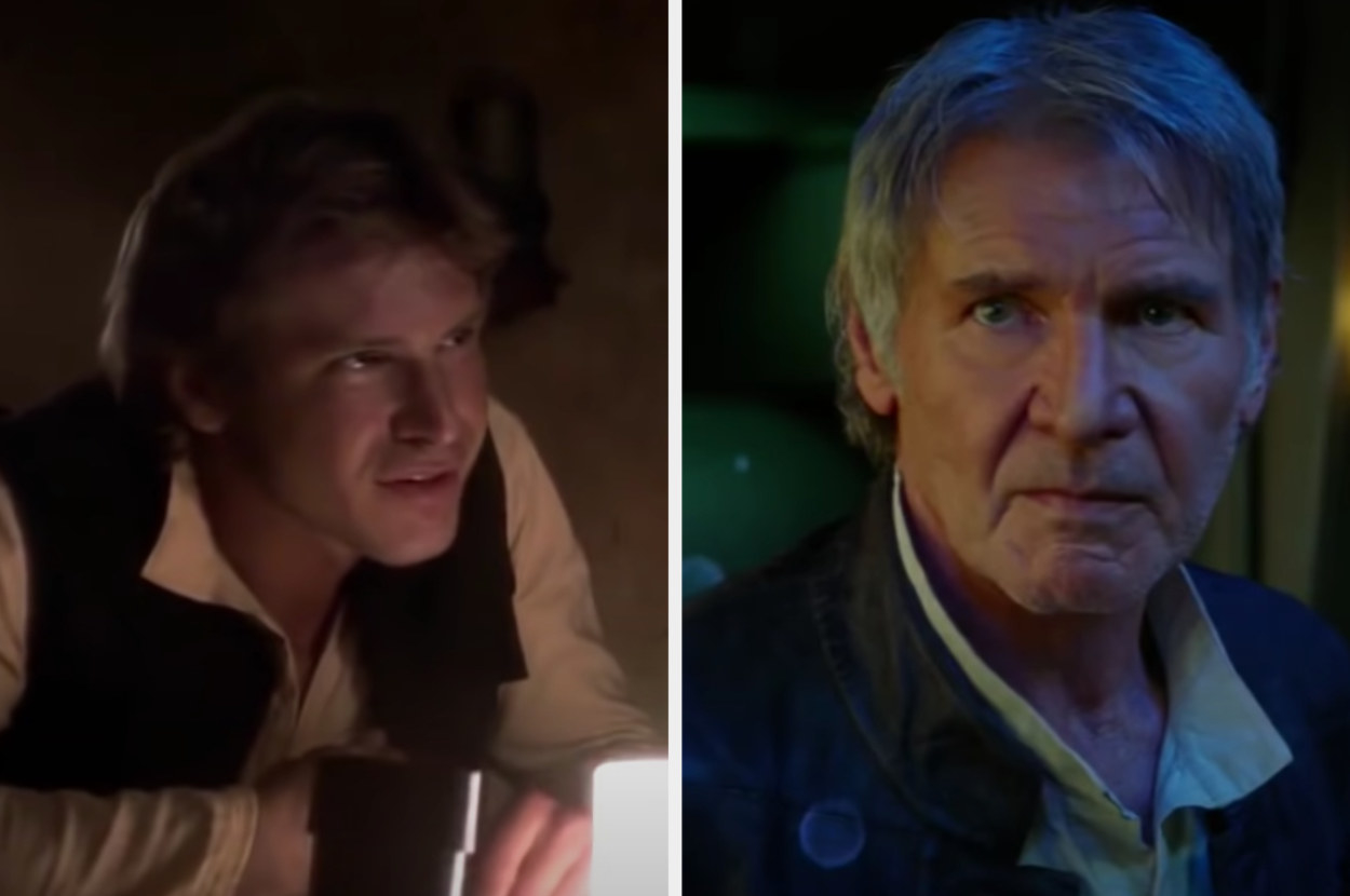 Harrison Ford plays Han Solo in the original &quot;Star Wars&quot; film and again in &quot;Star Wars Episode 7: The Force Awakens&quot;