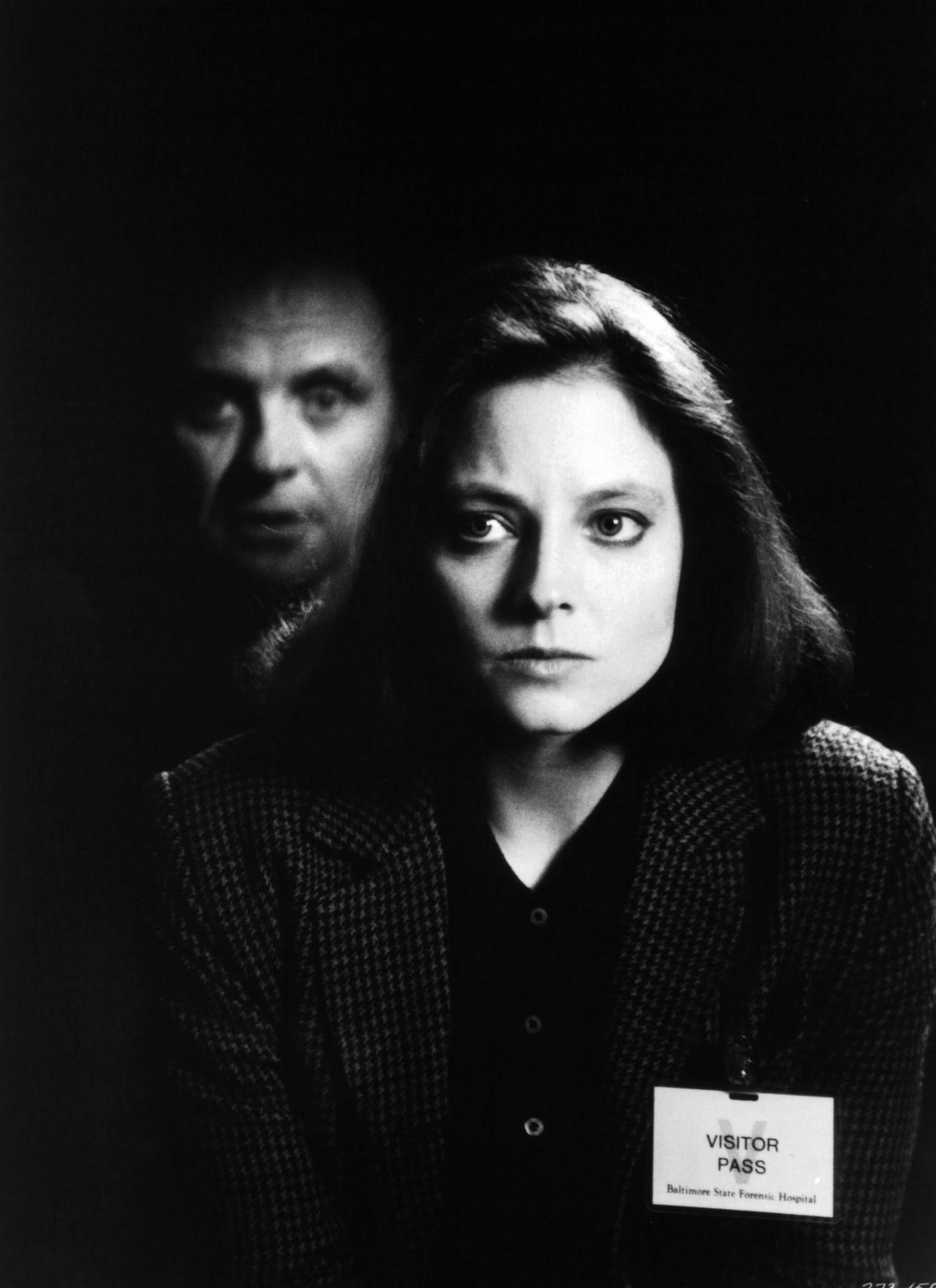 Anthony Hopkins and Jodie Foster are photographed on the set of &quot;The Silence of the Lambs&quot;