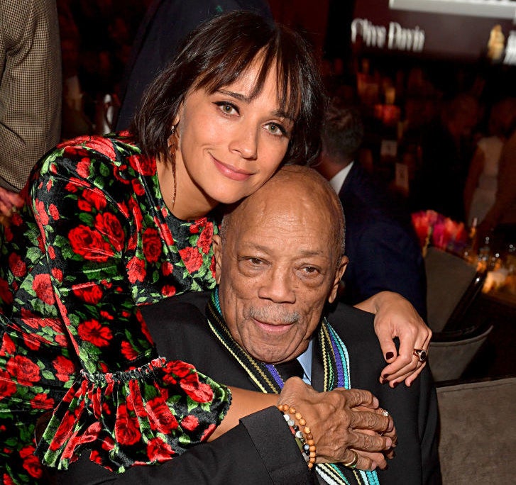 Rashida with her father, musician Quincy Jones