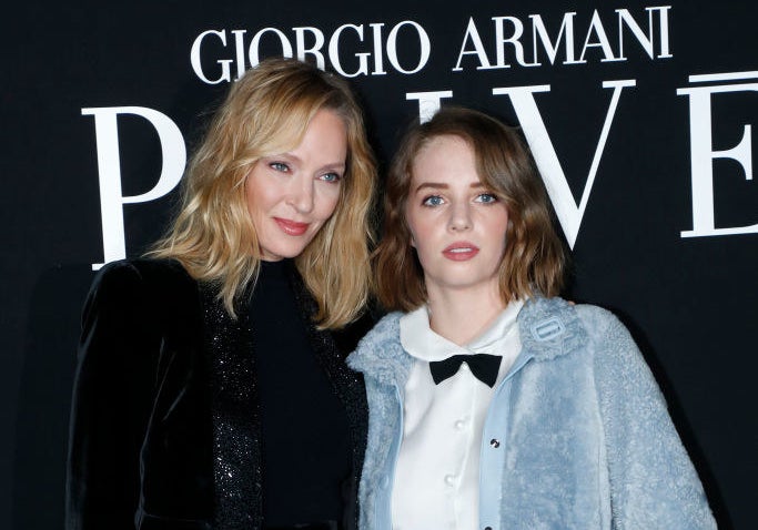 Maya with her mom, actor Uma Thurman