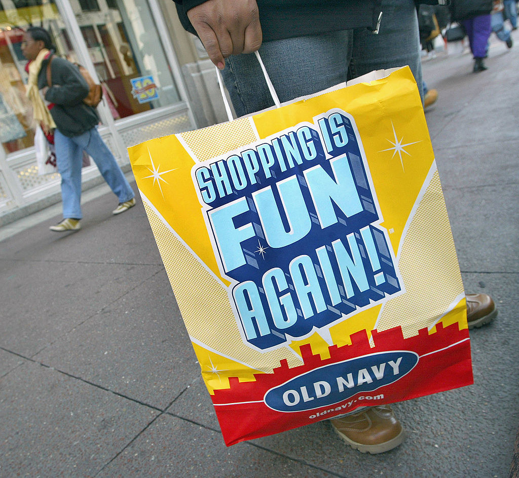 Large bag that says shopping is fun again!