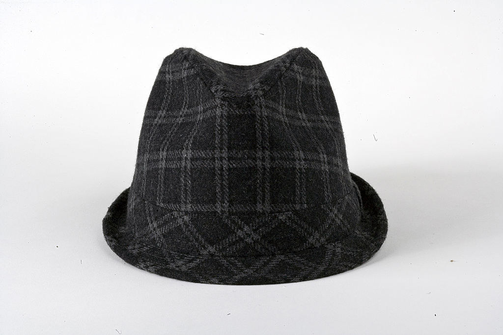 A men&#x27;s plaid fedora from Urban Outfitters