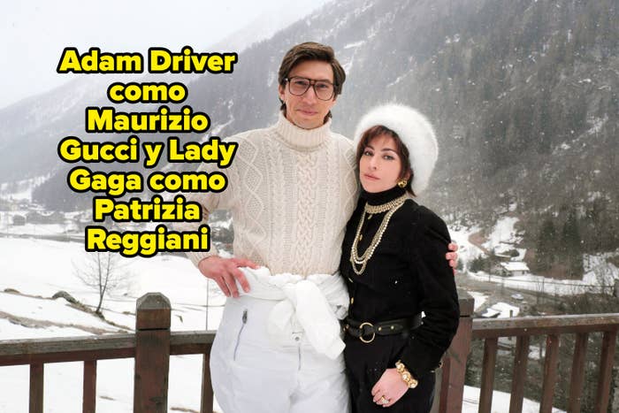 Adam Driver as Maurizio Gucci and Lady Gaga as Patrizia Reggiani
