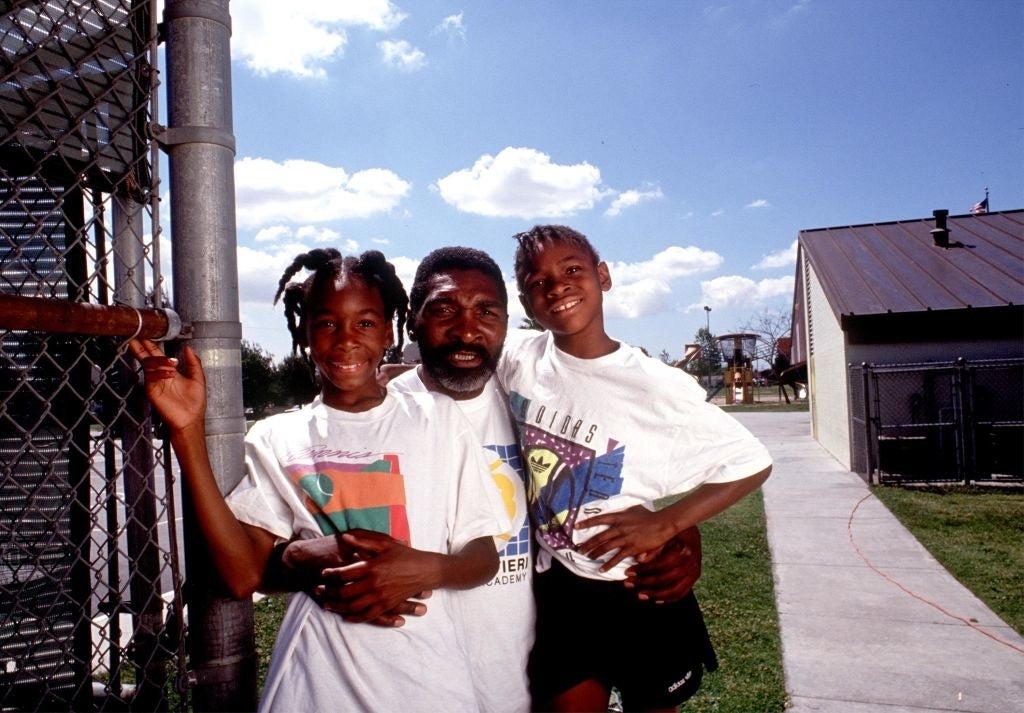 Richard Williams with Venus and Serena