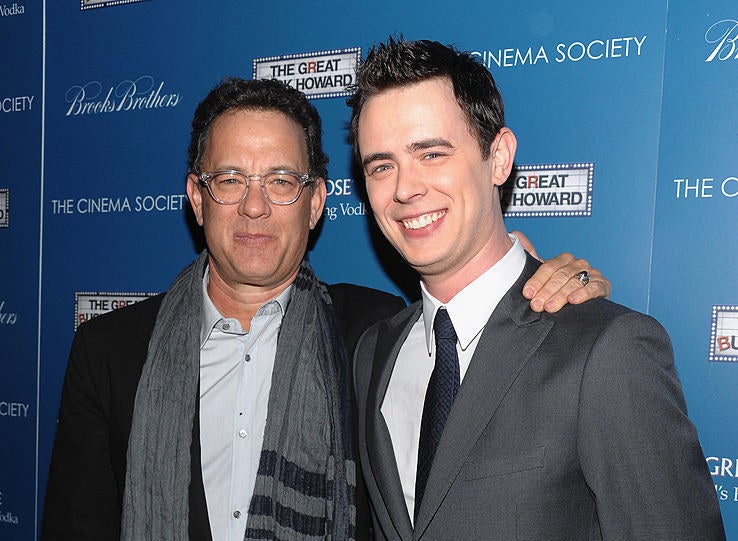 Colin with his father, actor Tom Hanks