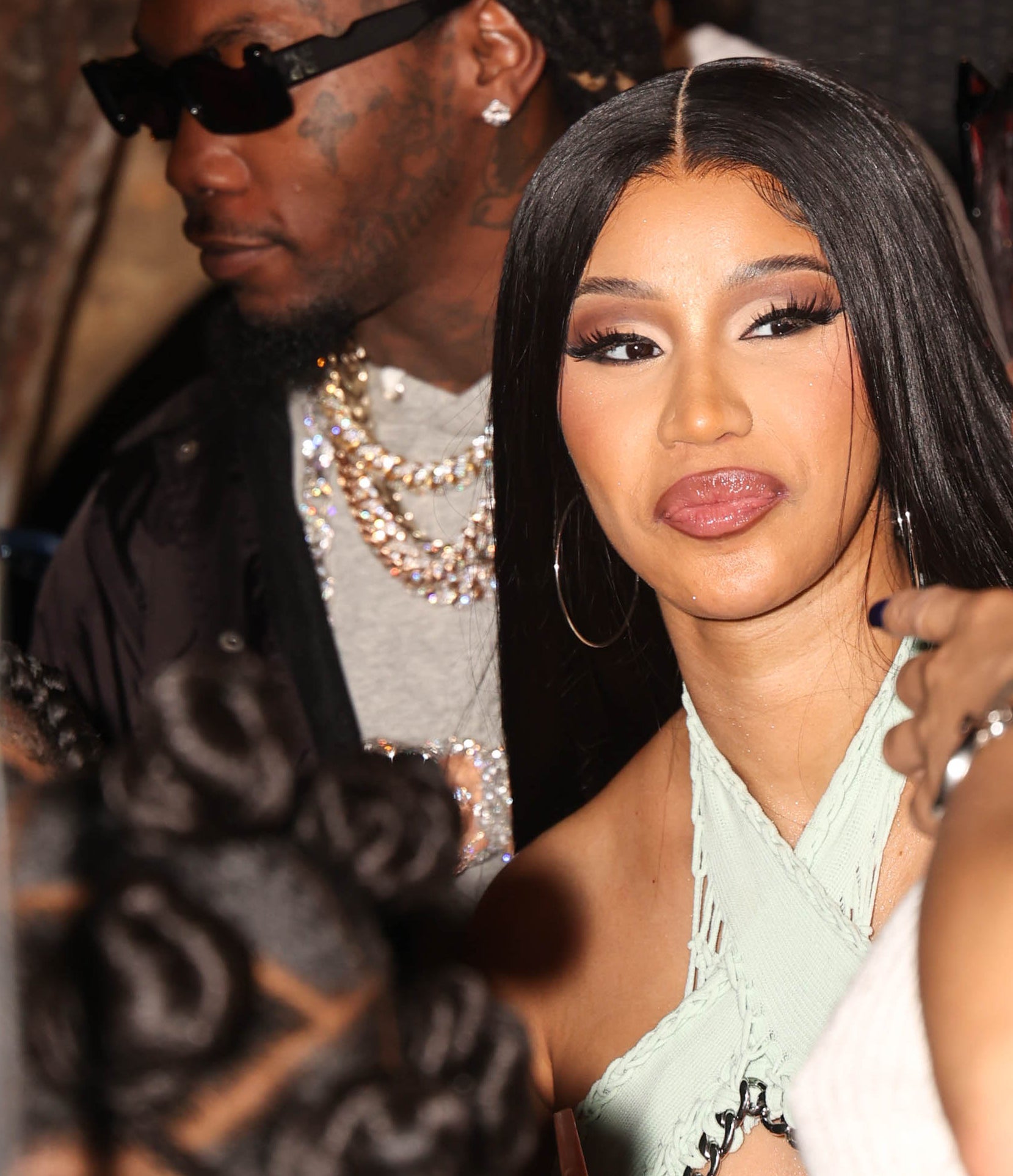 Offset and Cardi B seen attending Maxim Issue Release Party at Hyde Beach at SLS South Beach