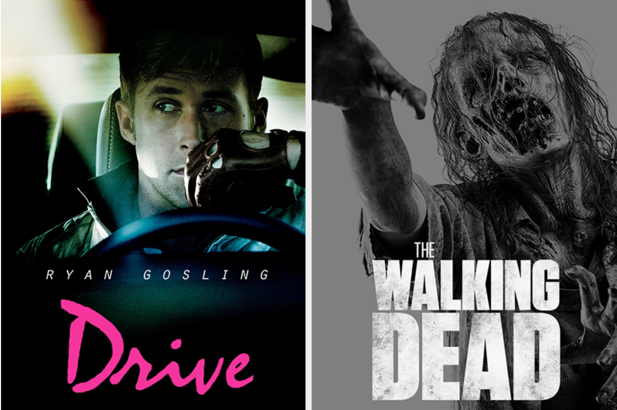 Posters for Drive and The Walking Dead
