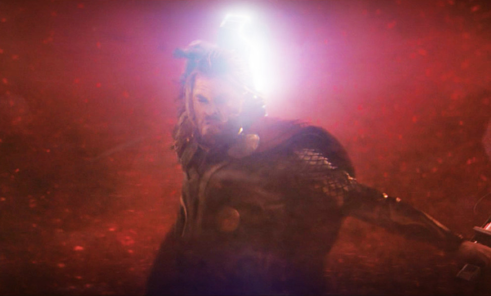 caught up in the Aether, Thor summons his normal amount of thunder with his hammer